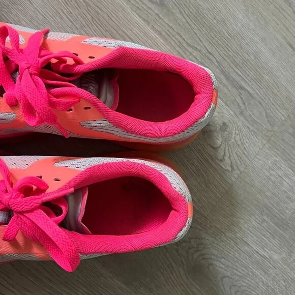 Nike Air Max Pure Platinum/Bright Mango Women 8.5 also Girls Running Shoes