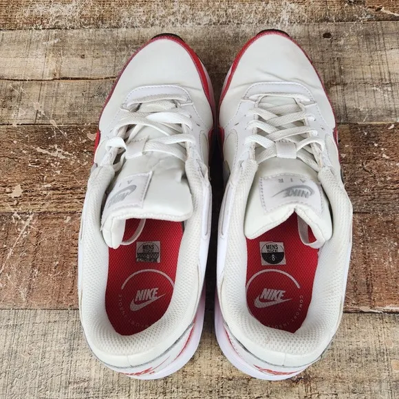 Nike Air Max SC Men's Size 8 White University Red Athletic Sneakers CW4555-107