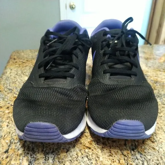 Nike Air Max Tavas Black White Blue Running Shoes 705149-025 Mens size 14