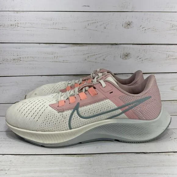 Nike Air Pegasus 38 Running Shoes Womens Size 9.5 White Pink Athletic Sneaker