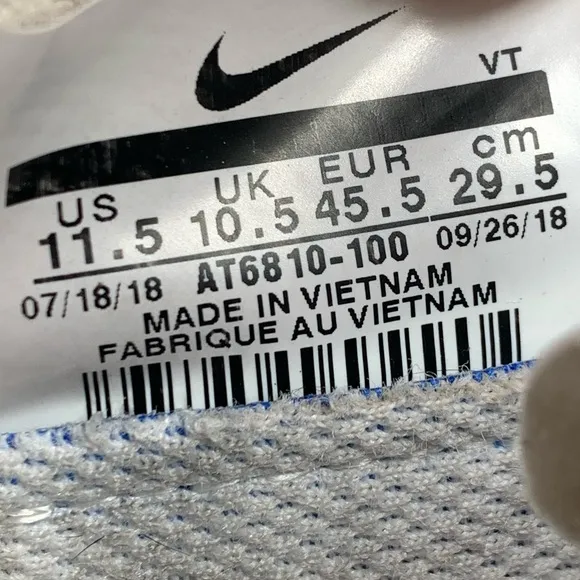 Nike Air VaporMax 2019 Running Shoes AT6810-100 Men’s Sz 11.5