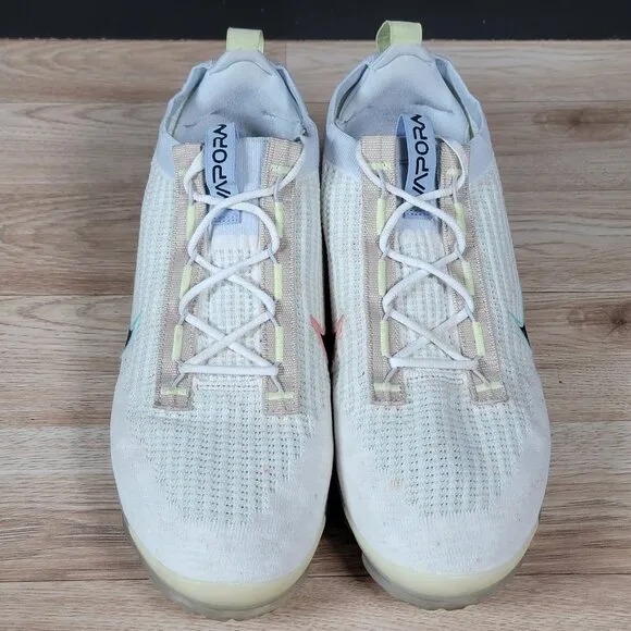 Nike Air Vapormax 2021 FK Shoes Mens Size 13 White Flyknit Running DQ7633-100
