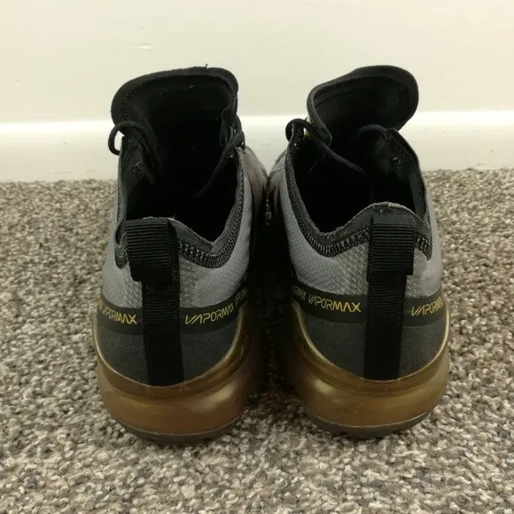 Nike Air VaporMax AR6631-002 Black Gold Running Shoes Sneakers Men's Size 10