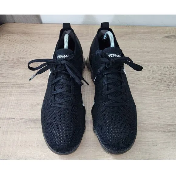 Nike Air VaporMax Flyknit 2 Men's 9.5 Shoes Black 942842-001 Running Sneakers