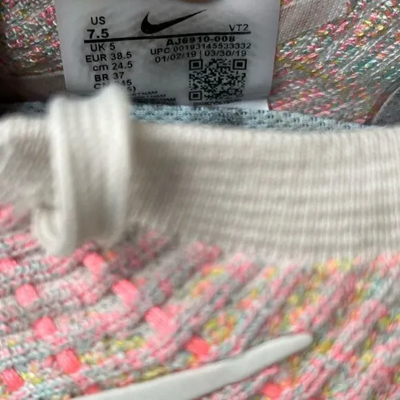 Nike Air Vapor Max Flyknit 3 Running Shoes Womens Size: 7.5