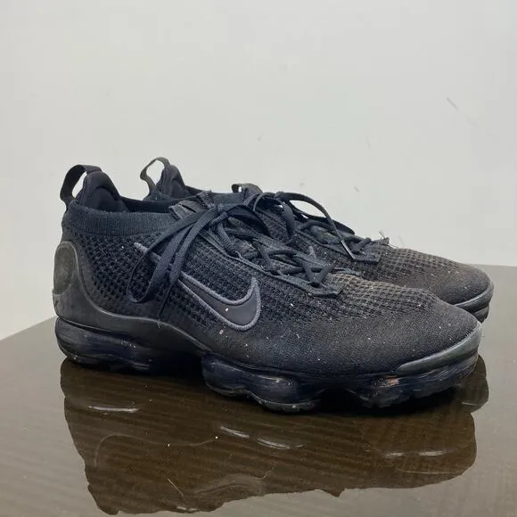 Nike Air Vapormax Flyknit Triple Black Running Sneakers Shoes Men's 10.5