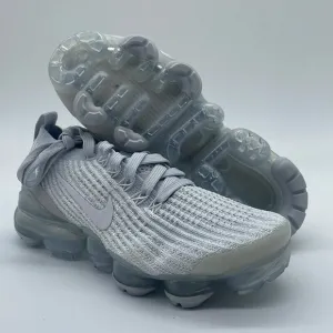 Nike Air VaporMaxFlyknit 3 Womens US Platinum Running Shoes AJ6910-100