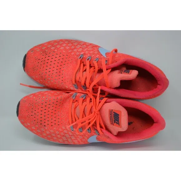 Nike Air Zoom Pegasus 35 942851-600 Mens 9.5 Sneakers Orange White Running Shoes