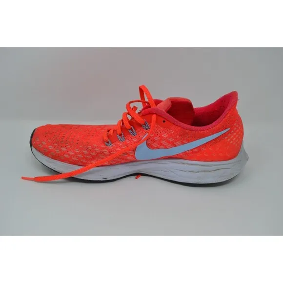 Nike Air Zoom Pegasus 35 942851-600 Mens 9.5 Sneakers Orange White Running Shoes