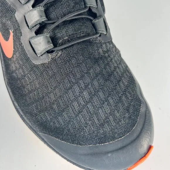 Nike Air Zoom Pegasus 37 FlyEase Running Sneakers Shoes Black Coral Orange Men 9