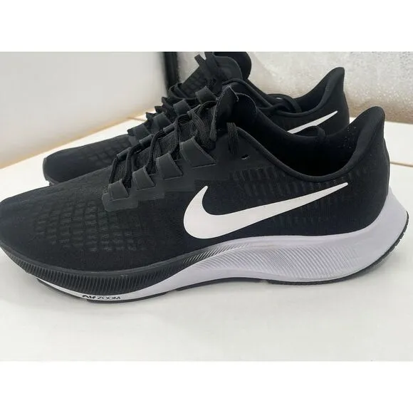 Nike‎ Air Zoom Pegasus 37 Running Shoes Men's Size 13 Black White BQ9646-009