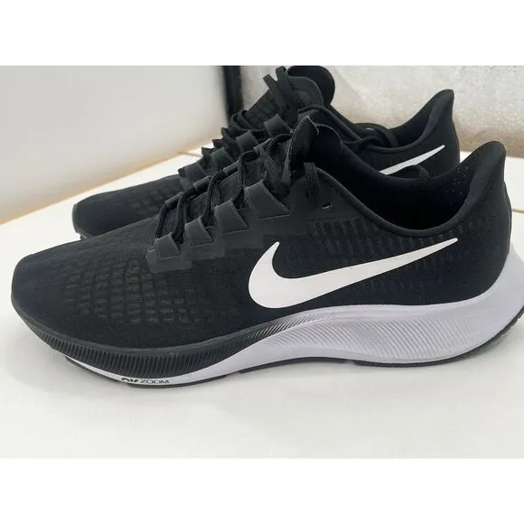 Nike‎ Air Zoom Pegasus 37 Running Shoes Men's Size 13 Black White BQ9646-009