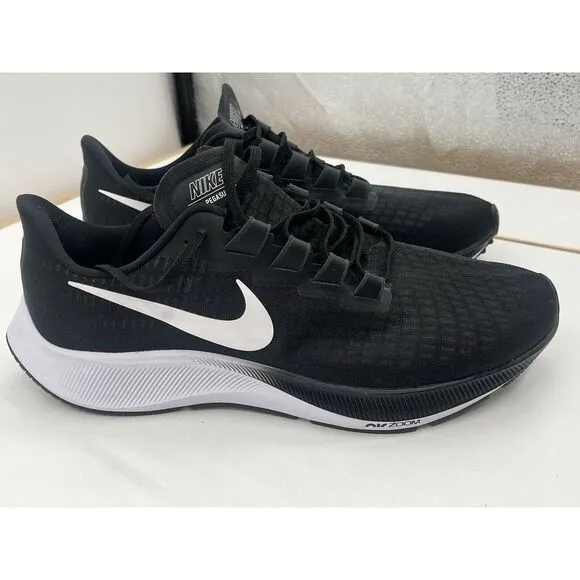 Nike‎ Air Zoom Pegasus 37 Running Shoes Men's Size 13 Black White BQ9646-009