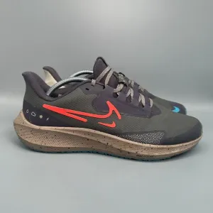 Nike Air Zoom Pegasus 39 Shield Men's 10.5 Brown Running Shoes Lace-Up Low Top