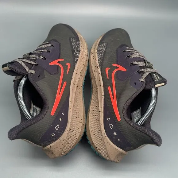 Nike Air Zoom Pegasus 39 Shield Men's 10.5 Brown Running Shoes Lace-Up Low Top