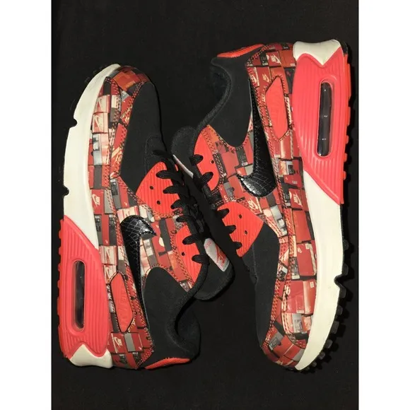 Nike Atmos x Air Max 90 &quot;We Love Nike Shoes&quot; Red White AQ0926-001 Men's Size 8.5