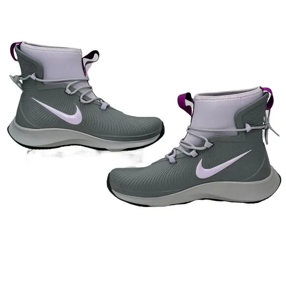 Nike Binzie Rain Boots Youth 6Y Women's 7.5 Grey Waterproof Athletic BQ5380-003