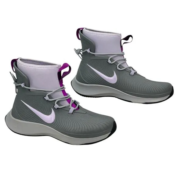 Nike Binzie Rain Boots Youth 6Y Women's 7.5 Grey Waterproof Athletic BQ5380-003