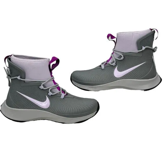 Nike Binzie Rain Boots Youth 6Y Women's 7.5 Grey Waterproof Athletic BQ5380-003