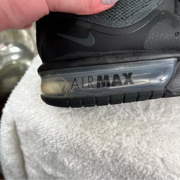 NIKE |  Black Air Max Sequent 3  &quot;Black Anthracite&quot; Men's Running Athletic Shoes