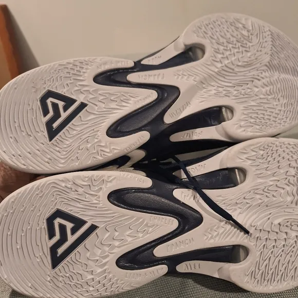 Nike Blue and White Athletic Shoes with Cushioned Midsole
