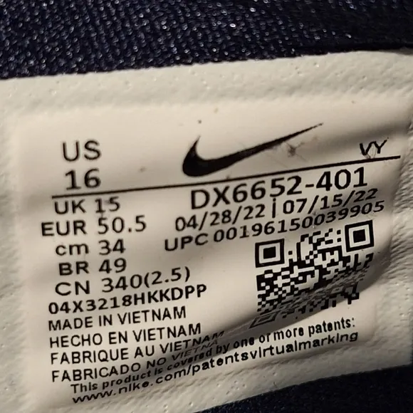 Nike Blue and White Athletic Shoes with Cushioned Midsole