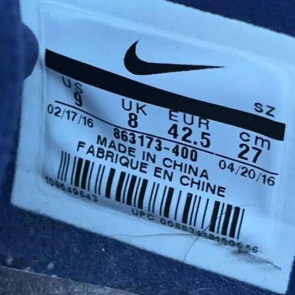 Nike Cortez 72 QS Loyal Blue White‎ 2016 Running Shoes 863173-400 Mens 9 Rare