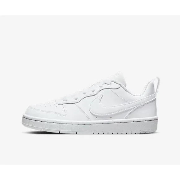 Nike Court Borough Low Triple Sneakers Shoes Athletic BQ5448-100 White Size 5Y