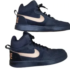 Nike Court Borough Mid Prem Basketball Shoes Sneakers Black 844907-MEN S…