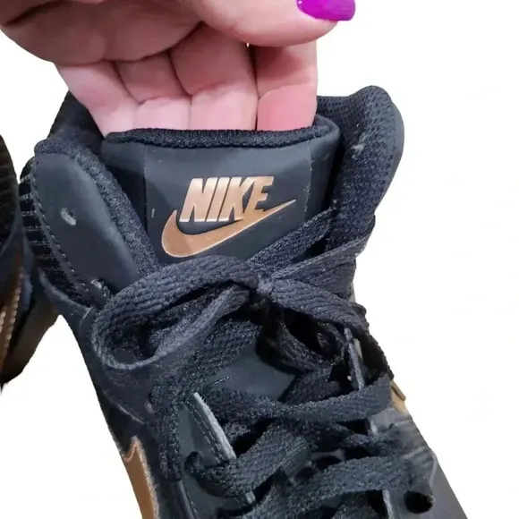 Nike Court Borough Mid Prem Basketball Shoes Sneakers Black 844907-MEN S…