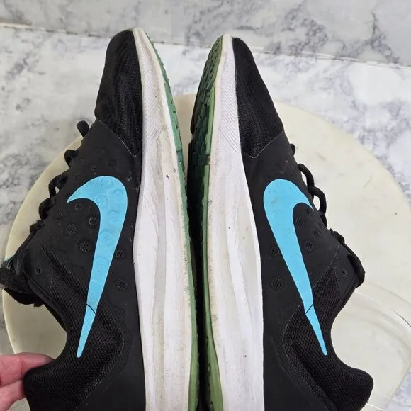 Nike Downshifter 7 Sneakers Running Shoes Womens Size 10 Black Blue Athletic