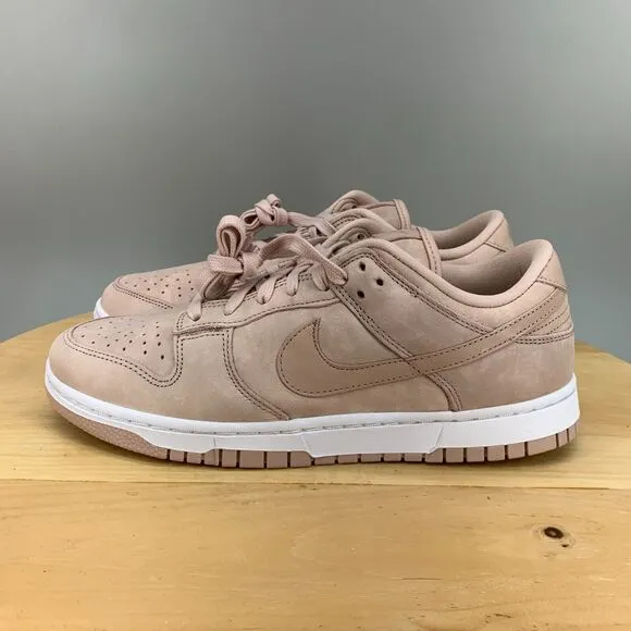 Nike Dunk Low PRM MF Women's Size 10 Shoes Pink Oxford Leather Sneakers NEW