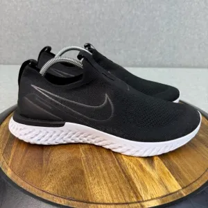 Nike Epic Phantom React Men's Size 10.5 Flyknit Black White Running Shoes