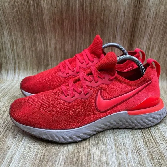 Nike Epic React Flyknit 2 Men's‎ Size 10 Chile Red Shoes Sneakers BQ8928-601