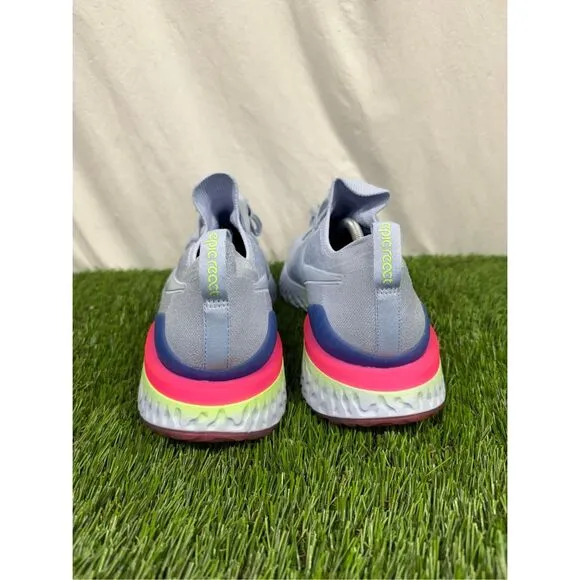 Nike Epic React Flyknit 2 Men's Size 14 Running Shoes Hydrogen Blue