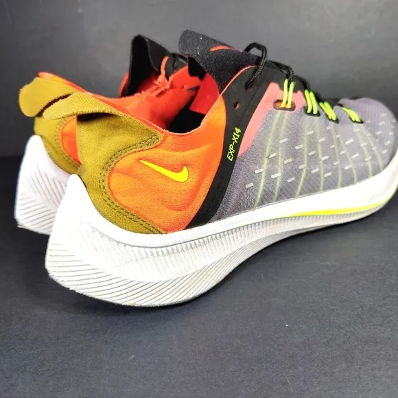 Nike EXP-X14 Gray Orange Athletic Running Sneakers Men's Shoes Size 12