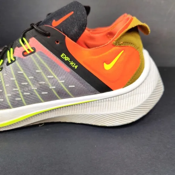 Nike EXP-X14 Gray Orange Athletic Running Sneakers Men's Shoes Size 12