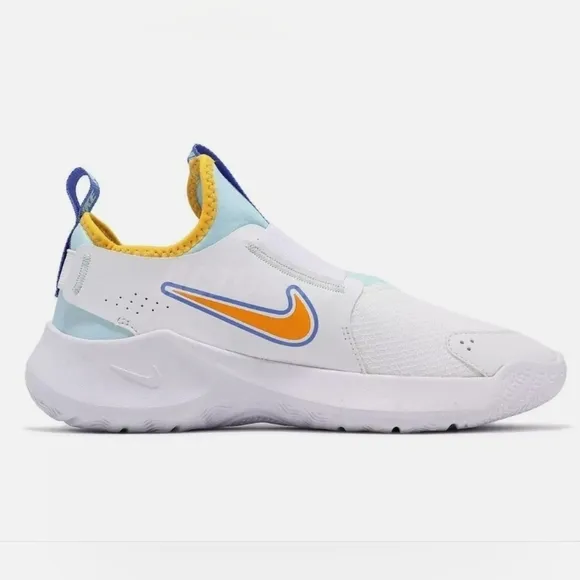 Nike Flex Runner 3 GS White University Blue Kids Youth Running Shoes
