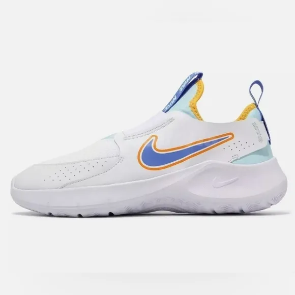 Nike Flex Runner 3 GS White University Blue Kids Youth Running Shoes