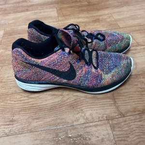 Nike Flyknit Lunar 3 Mens Size 13 Multicolor Athletic Running Shoes Sneakers