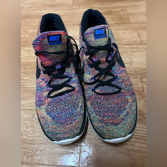 Nike Flyknit Lunar 3 Mens Size 13 Multicolor Athletic Running Shoes Sneakers