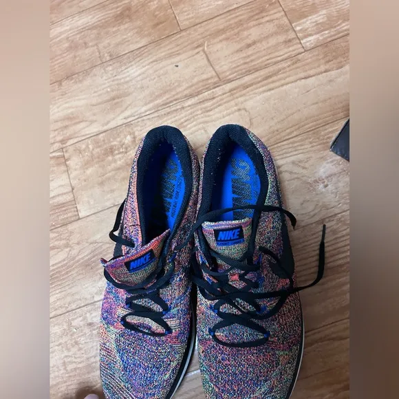 Nike Flyknit Lunar 3 Mens Size 13 Multicolor Athletic Running Shoes Sneakers