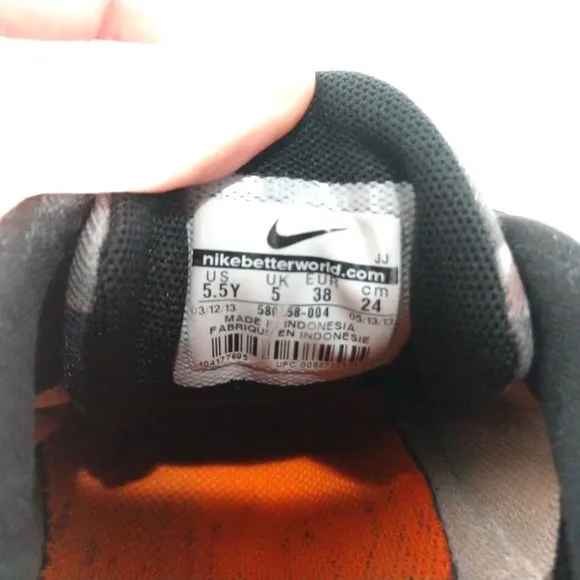 nike free 5.0 camo gs youth size 5.5Y athletic sneakers shoes lace up me…