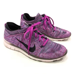 NIKE Free 5.0 Flyknit purple knit running shoes
