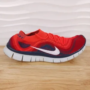 Nike Free Flyknit  Sneakers Mens Size 14 Bright Crimson Running Shoes 615805-616