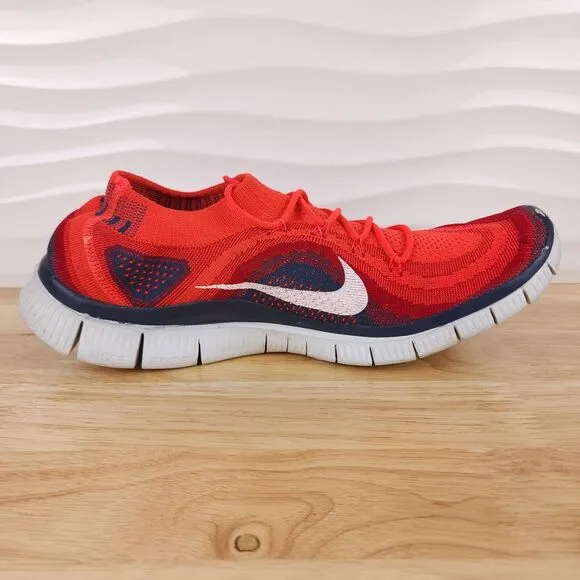 Nike Free Flyknit  Sneakers Mens Size 14 Bright Crimson Running Shoes 615805-616