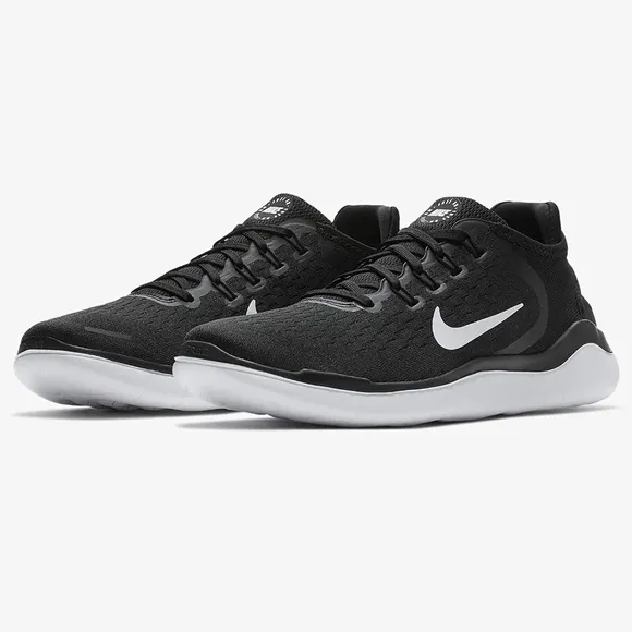 Nike Free RN 2018 Run Low Mens Running Shoes Black White 942836-001 NEW Multi Sz