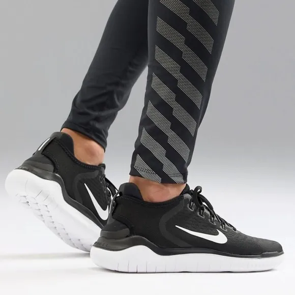 Nike Free RN 2018 Run Low Mens Running Shoes Black White 942836-001 NEW Multi Sz