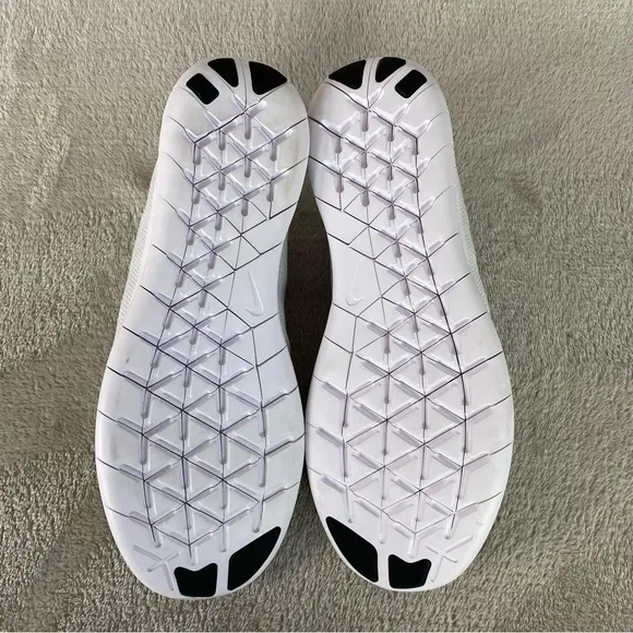 Nike Free RN Flyknit Mens Running Shoes Size 8.5 Pure Platinum White Sneaker