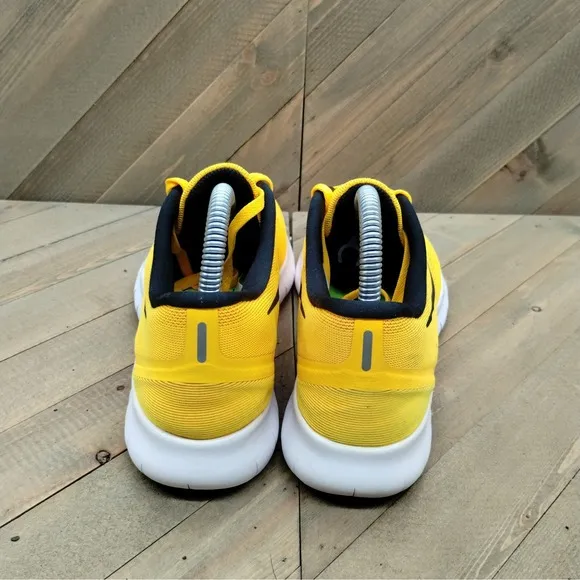 Nike Free RN Running Shoes Womens Size 8 Yellow Black Rare Athletic Sneakers